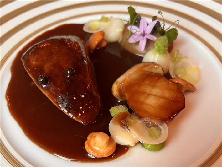 Anjou pigeon plated